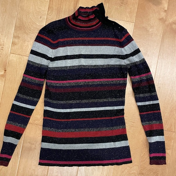 Vintage Diane con Furstenberg wool blend  sweater turtleneck M - Picture 1 of 3